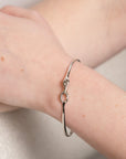 Sterling Silver Diamond Bangle Bracelet - Skeie's Jewelers