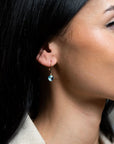 Blue Topaz Octagon Leverback Earrings - Skeie's Jewelers