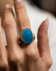 Aquamarine Gem Drop Signet Ring - Skeie's Jewelers