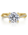 Gabriel & Co. 14K Yellow Gold Oval Diamond Engagement Ring - Skeie's Jewelers