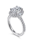 Gabriel & Co. 14K White Gold Oval Halo Diamond Engagement Ring - Skeie's Jewelers