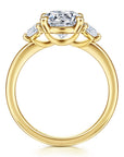 Gabriel & Co. 14K Yellow Gold Round Three Stone Diamond Engagement Ring - Skeie's Jewelers