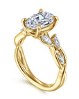 Gabriel & Co. 14K Gold Oval Diamond Engagement Ring - Skeie's Jewelers