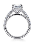 Gabriel & Co. 14K White Gold Emerald Cut Diamond Engagement Ring - Skeie's Jewelers