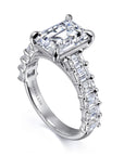 Gabriel & Co. 14K White Gold Emerald Cut Diamond Engagement Ring - Skeie's Jewelers