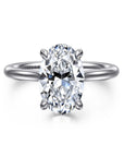 Gabriel & Co. 14K White Gold Round Solitaire Diamond Engagement Ring - Skeie's Jewelers