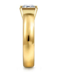 Gabriel & Co. 14K Yellow Gold Half Bezel East West Diamond Engagement Ring - Skeie's Jewelers