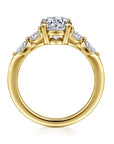 Gabriel & Co. 14K Yellow Gold Oval Diamond Engagement Ring - Skeie's Jewelers