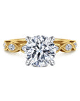 Gabriel & Co. 14K White-Yellow Gold Round Diamond Engagement Ring - Skeie's Jewelers