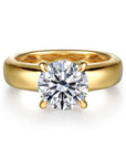 Gabriel & Co. 14K Yellow Gold Round Diamond Engagement Ring - Skeie's Jewelers