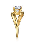 Gabriel & Co. 14K Yellow Gold Bypass Round Diamond Engagement Ring - Skeie's Jewelers