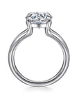 Gabriel & Co. 14K White Gold Split Shank Round Diamond Engagement Ring - Skeie's Jewelers