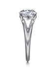 Gabriel & Co. 14K White Gold Split Shank Round Diamond Engagement Ring - Skeie's Jewelers