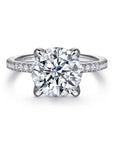 Gabriel & Co. 14K White Gold Round Diamond Engagement Ring - Skeie's Jewelers