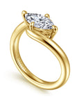 Gabriel & Co. 14K Yellow Gold Bypass Marquise Diamond Engagement Ring - Skeie's Jewelers