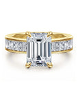 Gabriel & Co. 14K Yellow Gold Emerald Cut Diamond Engagement Ring - Skeie's Jewelers