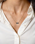 Elongated Cushion London Blue Topaz Pendant Necklace - Skeie's Jewelers
