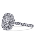 Rahaminov Cushion-Cut Diamond Cluster Halo Engagement Ring - Skeie's Jewelers