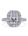 Rahaminov Cushion-Cut Diamond Cluster Halo Engagement Ring - Skeie's Jewelers