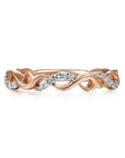 Gabriel & Co Diamond Alternating Twist Band - Skeie's Jewelers