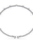 white beaded bracelet on a white background side view