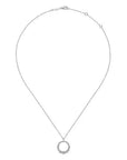 Gabriel & Co. Graduated Diamond Circle Pendant Necklace - Skeie's Jewelers