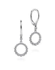 Gabriel & Co Diamond Circle Drop Earrings - Skeie's Jewelers