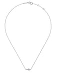 Gabriel & Co. Curved Diamond Cross Necklace - Skeie's Jewelers