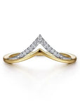 Gabriel & Co Diamond-Top Chevron Ring - Skeie's Jewelers