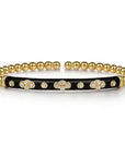 Gabriel & Co Black Enamel Diamond Bujukan Motif Bangle - Skeie's Jewelers