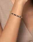Gabriel & Co Black Enamel Diamond Bujukan Motif Bangle - Skeie's Jewelers