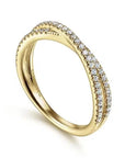 Gabriel & Co Diamond-Line Crossover Ring - Skeie's Jewelers