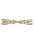 Gabriel & Co Diamond-Line Crossover Ring - Skeie's Jewelers
