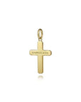 Gabriel & Co. Yellow Gold Men's Brushed Finish Cross Pendant - Skeie's Jewelers