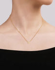 Gabriel & Co. Yellow Gold Initial Necklace