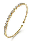 Gabriel & Co Marquise Milgrain Diamond Cuff Bracelet - Skeie's Jewelers