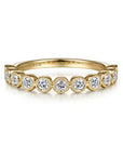 Gabriel & Co. Milgrain Bezel-Set Eternity Band - Skeie's Jewelers
