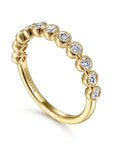 Gabriel & Co. Milgrain Bezel-Set Eternity Band - Skeie's Jewelers