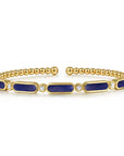 Gabriel & Co. Gemstone and Bezel-Set Diamond Bujukan Bangle - Skeie's Jewelers