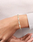 Gabriel & Co. Gemstone and Bezel-Set Diamond Bujukan Bangle - Skeie's Jewelers