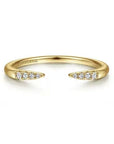 Gabriel & Co Diamond-Tipped Open Stacking Ring - Skeie's Jewelers