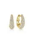 Gabriel & Co. Pave Diamond Oval Huggie Hoops - Skeie's Jewelers