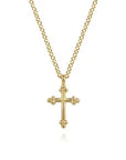 Gabriel & Co. Bujukan-Accented Cross Necklace - Skeie's Jewelers