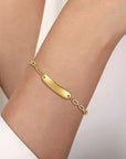 Gabriel & Co. Hollow Paperclip Bar Bracelet - Skeie's Jewelers