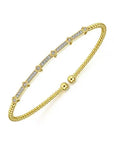 Gabriel & Co. Yellow Gold Diamond Station Bujukan Bracelet - Skeie's Jewelers