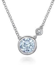 Gabriel & Co. Sterling Silver Gemstone & Diamond Accent Necklace - Skeie's Jewelers