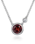 Gabriel & Co. Sterling Silver Gemstone & Diamond Accent Necklace - Skeie's Jewelers