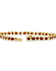 Garnet Bezel-Set Gold Bracelet - Skeie's Jewelers