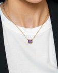 Goshwara 18k Yellow Gold Emerald Cut Gemstone Pendant Necklace - Skeie's Jewelers
