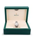 Pre-Owned Rolex Lady-Datejust 28mm Diamond Bezel Silver Roman Dial - Skeie's Jewelers